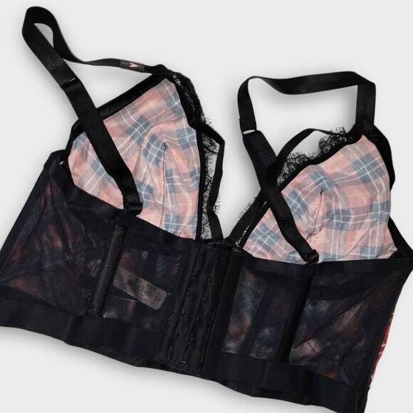 Victorias Secret | Very Sexy Long Line Bralette | Sz Large | Red Black Lace NWT - Picture 2 of 7